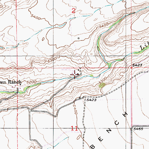Topographic Map of Kensfather Ranch, MT