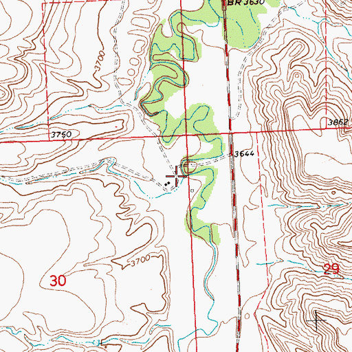 Topographic Map of Kent Creek, MT