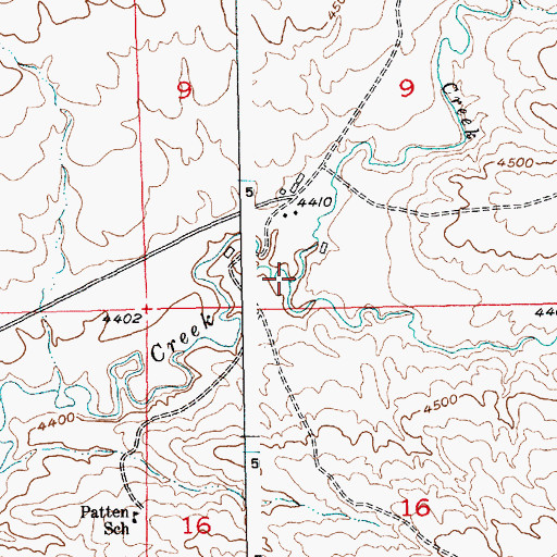 Topographic Map of Kenyon Creek, MT