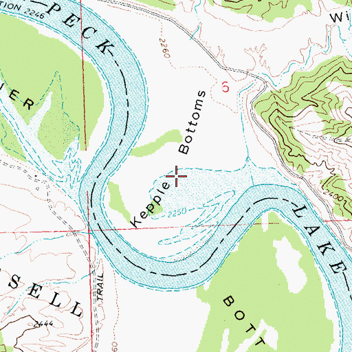 Topographic Map of Kepple Bottoms, MT