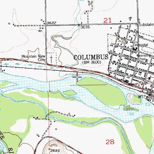 Topographic Map of Keyser Creek, MT
