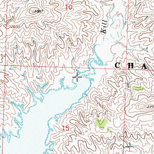 Topographic Map of Kill Woman Creek, MT
