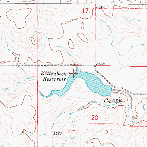 Topographic Map of Killenbeck Reservoir, MT
