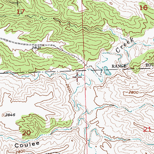 Topographic Map of King Coulee, MT