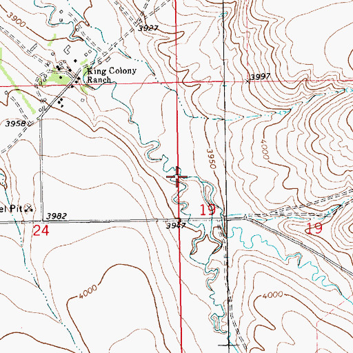 Topographic Map of King Coulee, MT