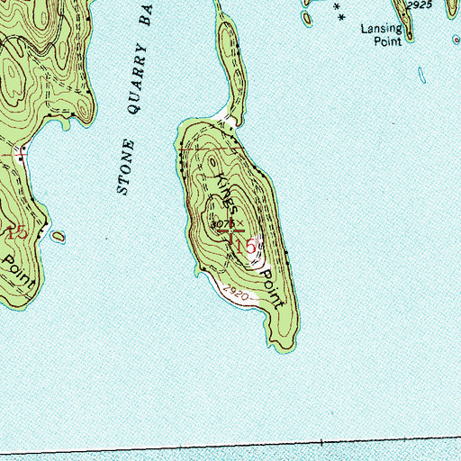 Topographic Map of Kings Point, MT