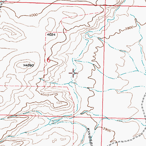 Topographic Map of Kingsbury Ditch, MT