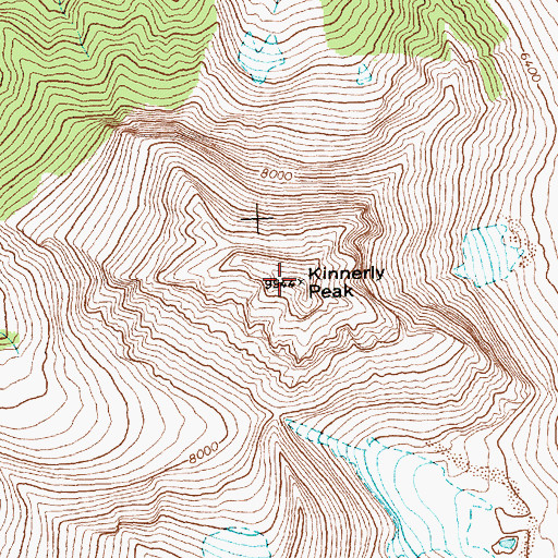 Topographic Map of Kinnerly Peak, MT