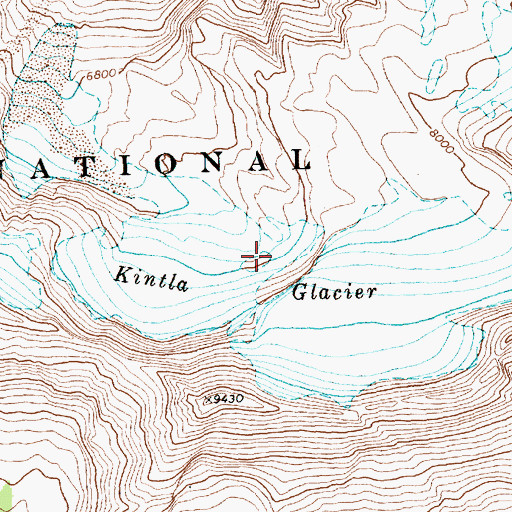 Topographic Map of Kintla Glacier, MT