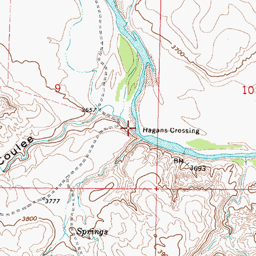 Topographic Map of Kipps Coulee, MT