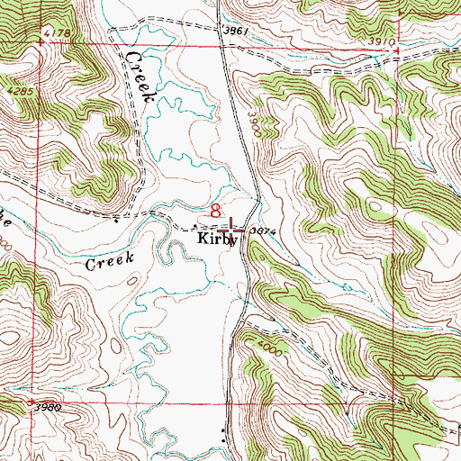 Topographic Map of Kirby, MT