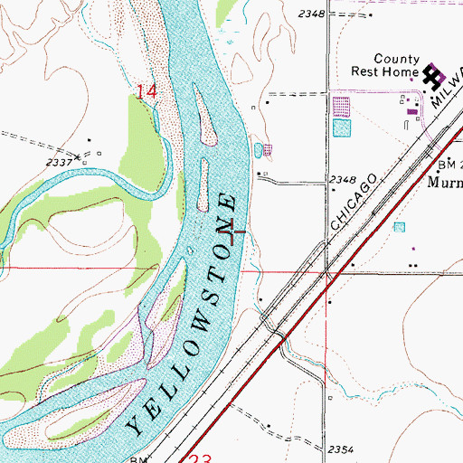Topographic Map of Kircher Creek, MT