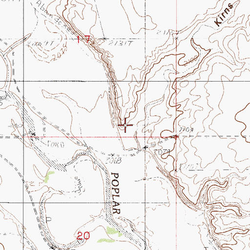 Topographic Map of Kirns Ranch, MT
