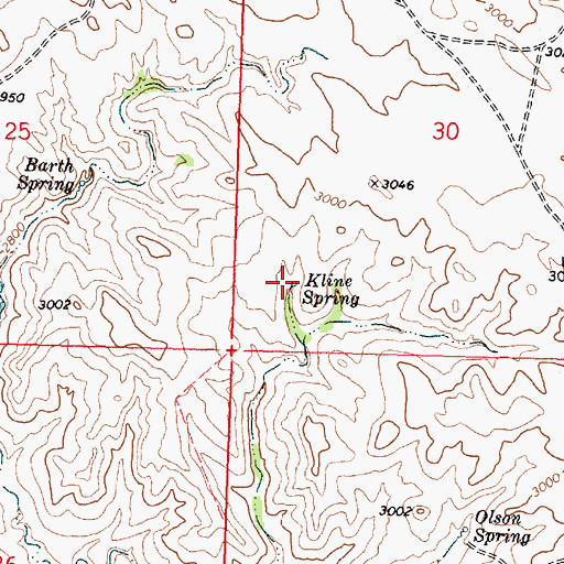 Topographic Map of Kline Spring, MT