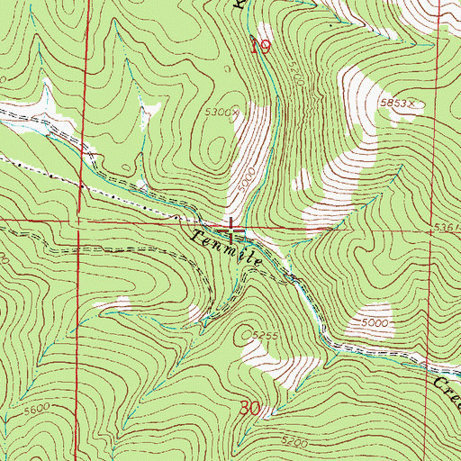 Topographic Map of Klondike Gulch, MT