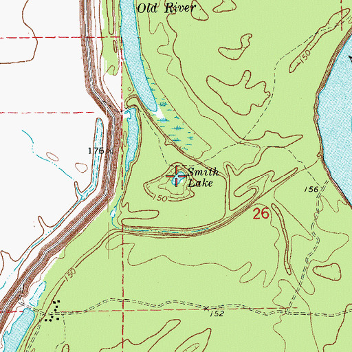 Topographic Map of Smith Lake, AR