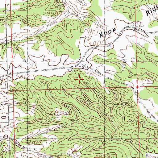 Topographic Map of Knox Ridge, MT