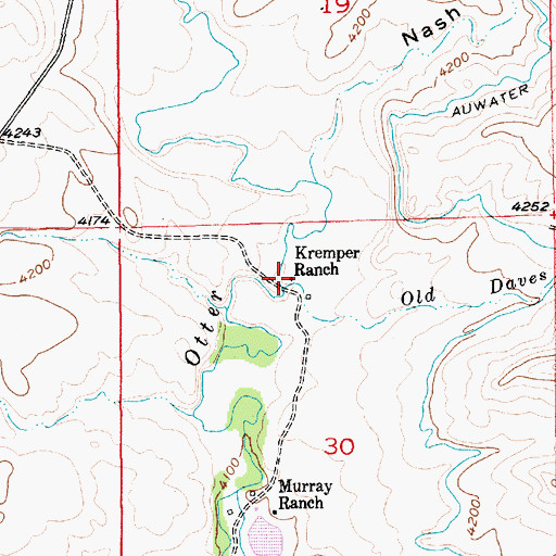 Topographic Map of Kremper Ranch, MT