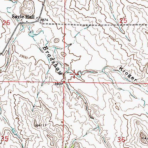 Topographic Map of Kroger Draw, MT