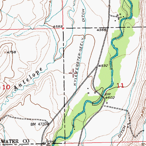 Topographic Map of Kyle Ferster-Seely Ditch, MT