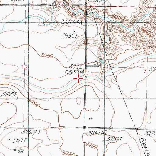 Topographic Map of L Canal, MT