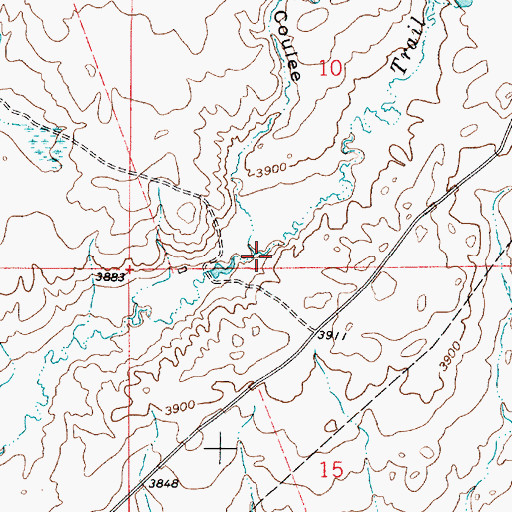 Topographic Map of La Plante Coulee, MT