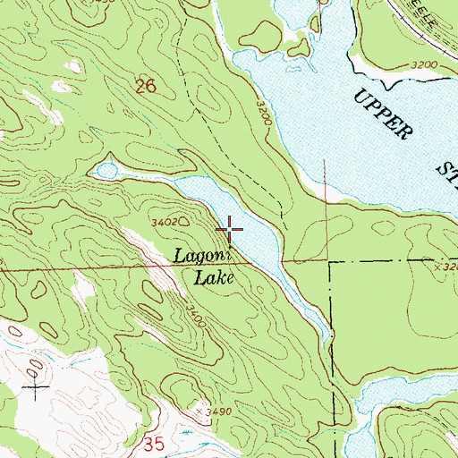 Topographic Map of Lagoni Lake, MT