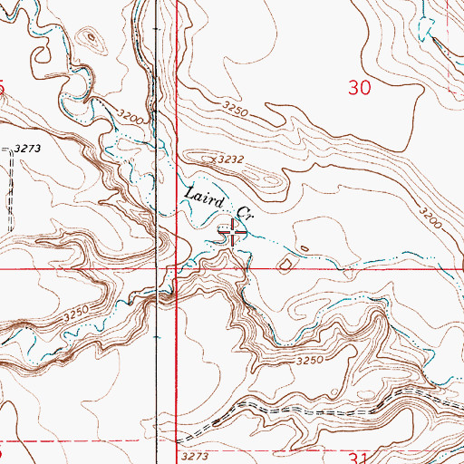 Topographic Map of Laird Creek, MT
