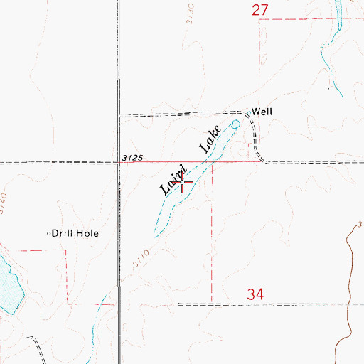 Topographic Map of Laird Lake, MT