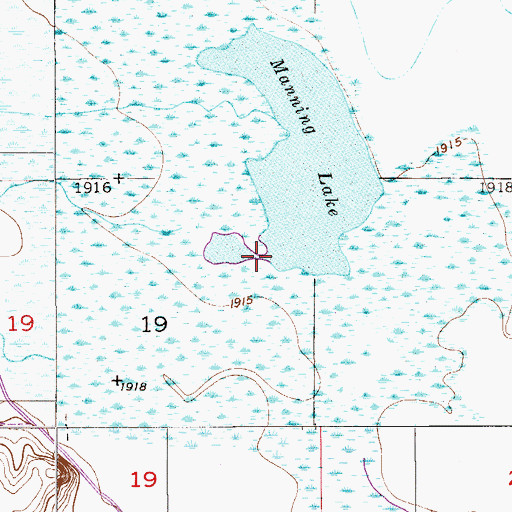 Topographic Map of Lake Creek, MT