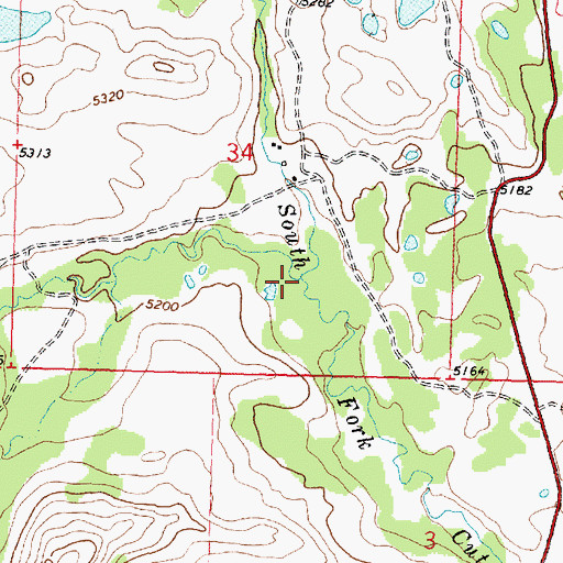 Topographic Map of Lake Creek, MT