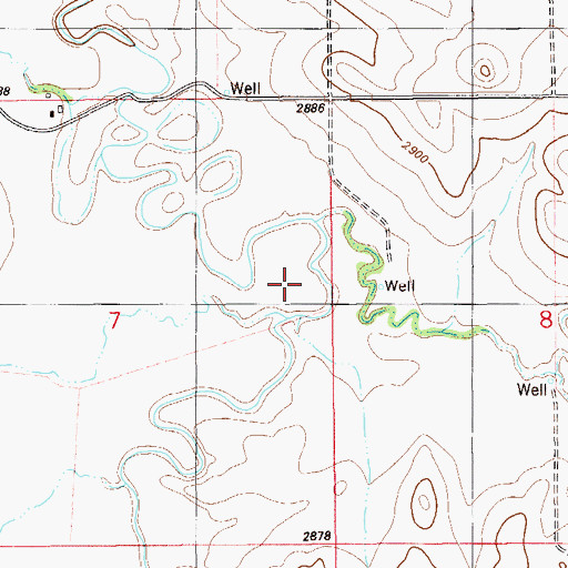 Topographic Map of Lamesteer Creek, MT