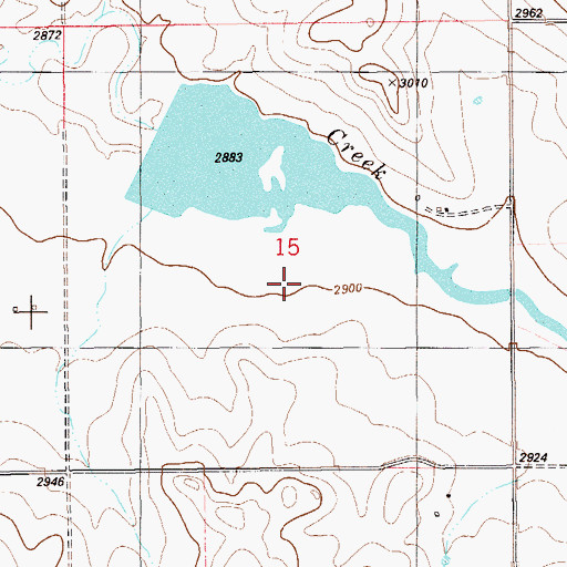 Topographic Map of Lamesteer National Wildlife Refuge, MT