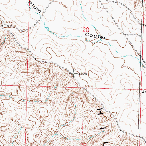 Topographic Map of Larb Hills, MT