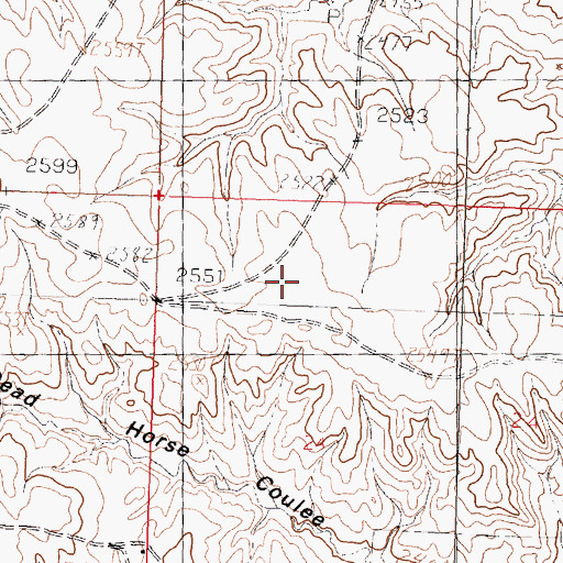 Topographic Map of Larb Hills, MT
