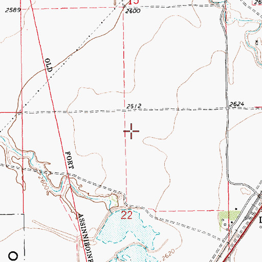 Topographic Map of Laredo Flats, MT