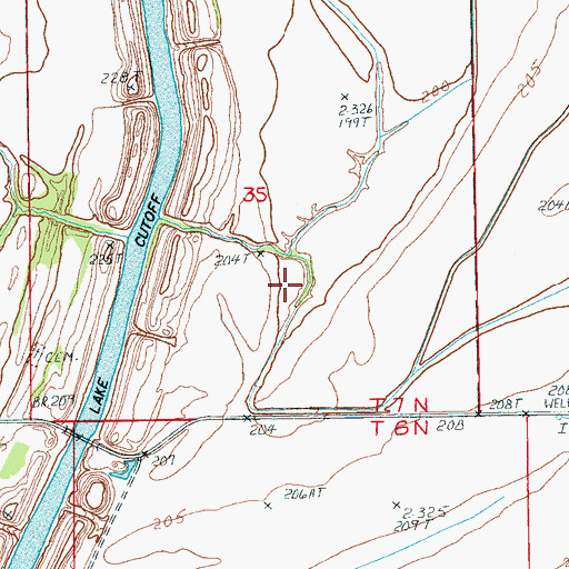 Topographic Map of Yancopin Lake, AR