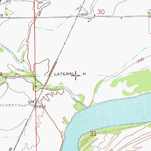 Topographic Map of Lateral H, MT