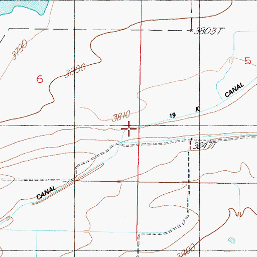 Topographic Map of Lateral K, MT