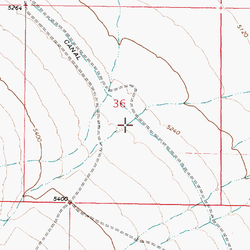 Topographic Map of Laurin Canyon, MT