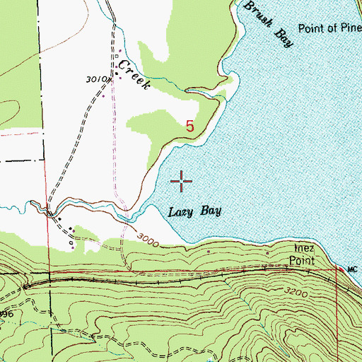 Topographic Map of Lazy Bay, MT