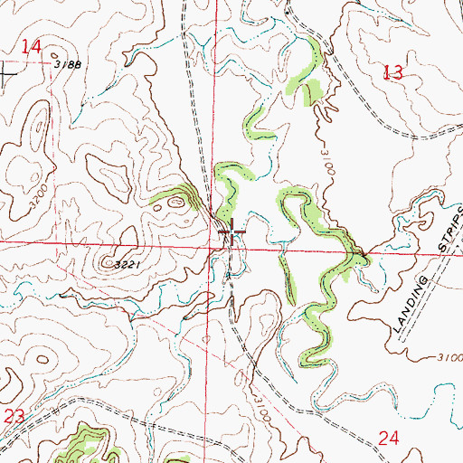 Topographic Map of Lazy Man Creek, MT