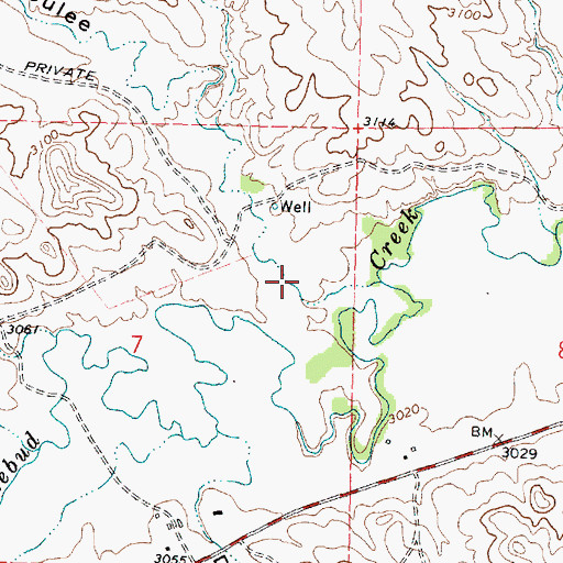 Topographic Map of Lee Coulee, MT