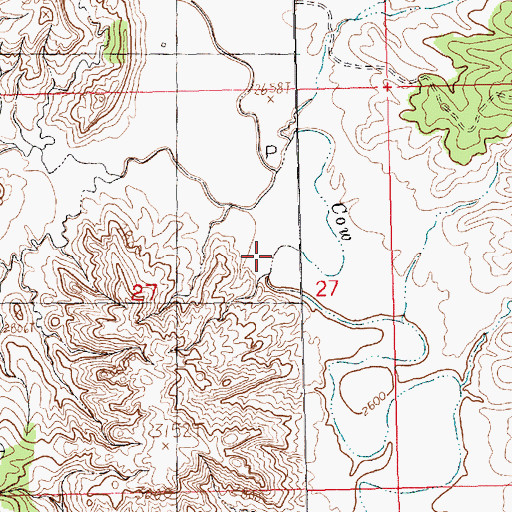 Topographic Map of Left Coulee, MT