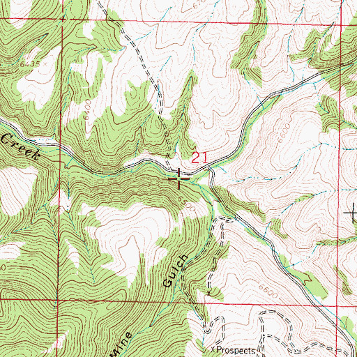 Topographic Map of Left Fork Stone Creek, MT