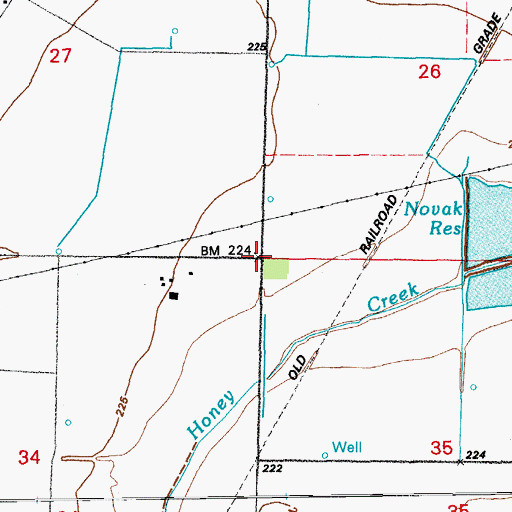 Topographic Map of Thomas (historical), AR