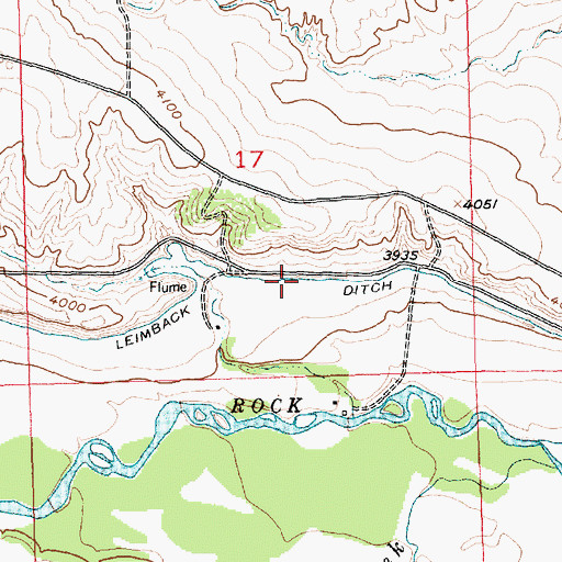 Topographic Map of Leimback Ditch, MT