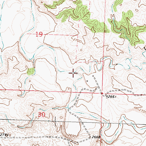 Topographic Map of Lelig Coulee, MT