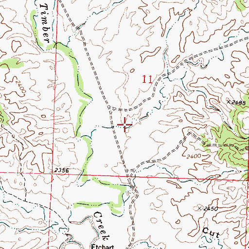 Topographic Map of Lena Coulee, MT