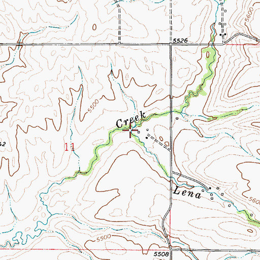 Topographic Map of Lena Creek, MT